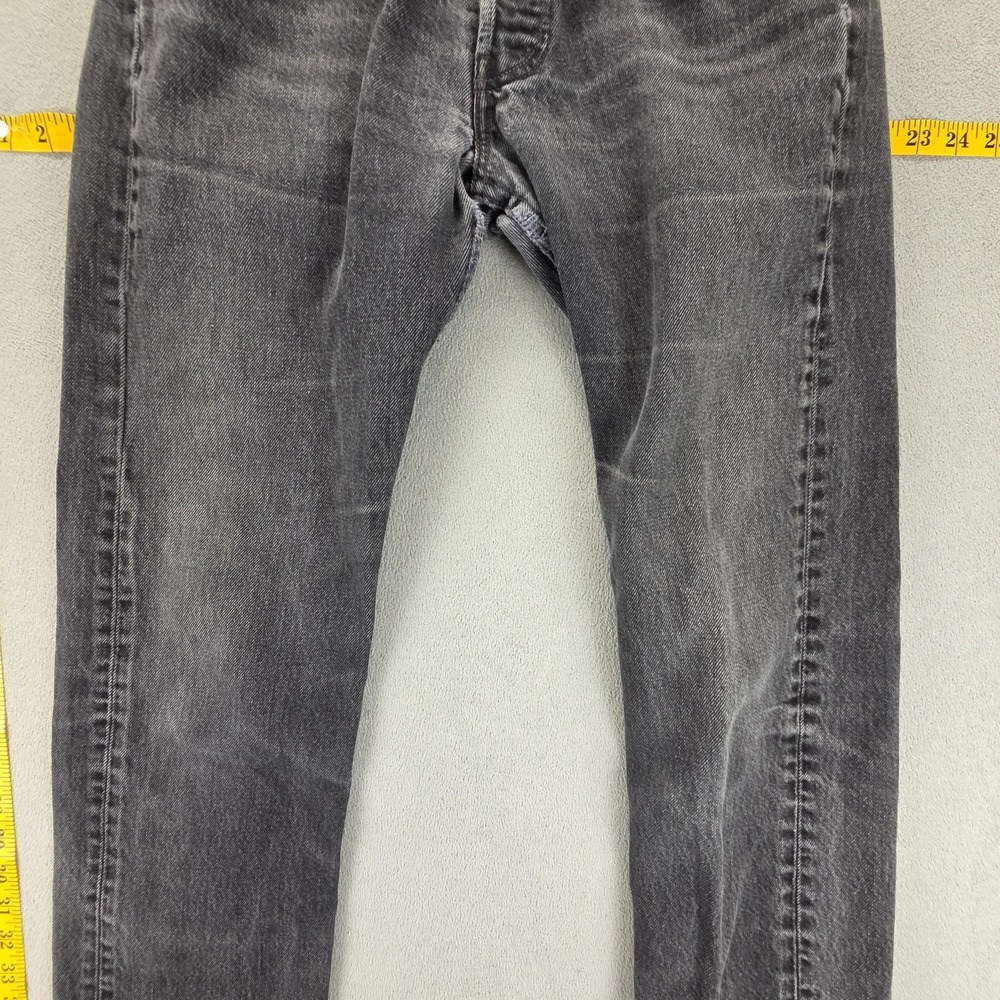 Vintage Levis 501 Jeans Mens Black Regular Straight Made In USA Fits 24x30 - Picture 10 of 16